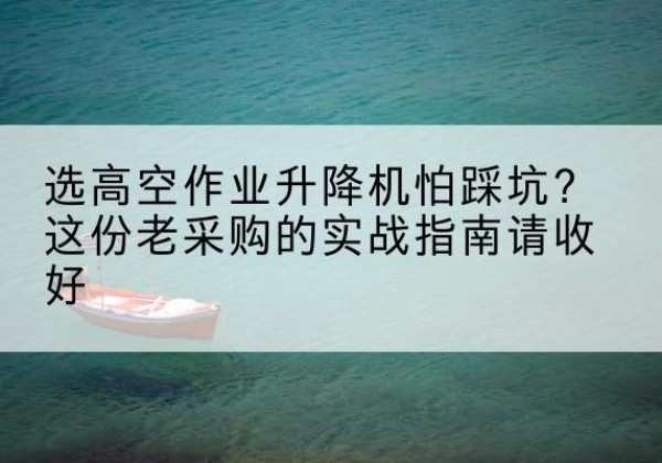 索县高空作业升降机厂家推荐-选高空作业升降机怕踩坑？这份老采购的实战指南请收好